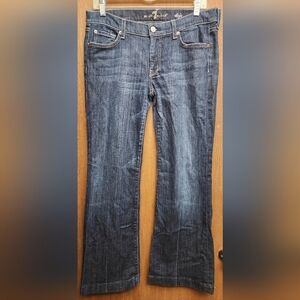 7 For All Mankind Dojo Women’s Flare Jeans - Dark Blue